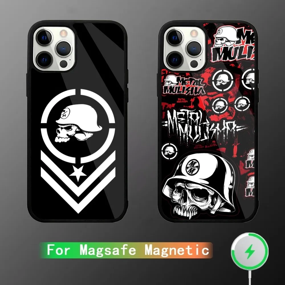 Металлический чехол для телефона Mulisha мотокросса iPhone 16 15 14 13 12 11 Plus Pro Max Mini Magsafe с