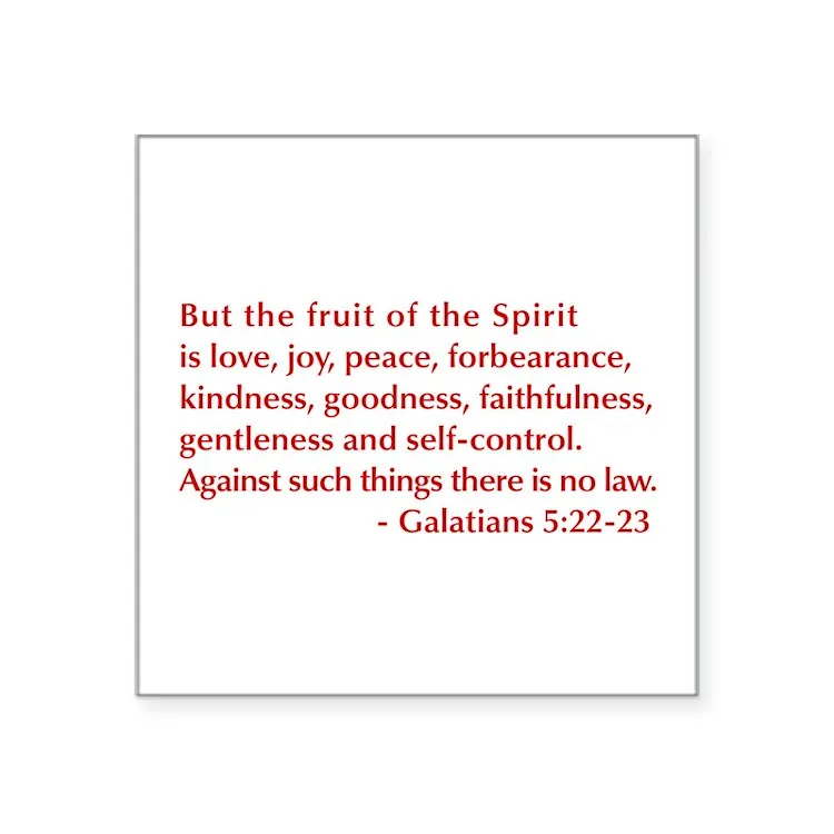 

Galatians-5-22-23 наклейка, квадратная наклейка для ноутбука, автомобиля, милое мультяшное искусство, модный общественный чемодан
