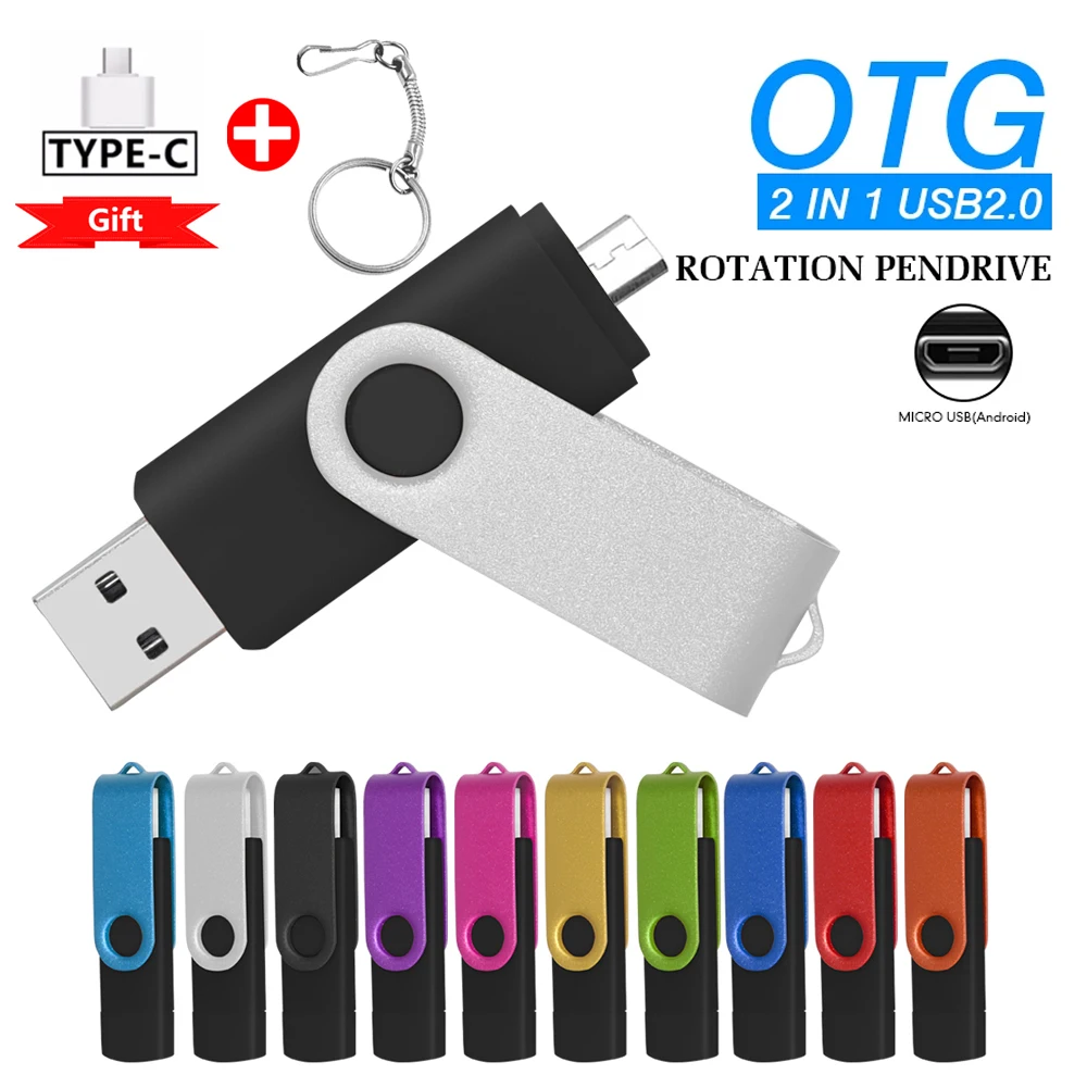 

Новый OTG Usb флеш-накопитель USB 2,0 для телефона Android/планшета/пк 16 гб 32 гб 64 гб 128 гб 256 гб, флешка, высокоскоростной флеш-накопитель