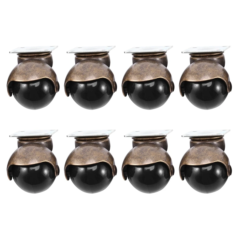

Hot 8 Pack Swivel Top Plate Hooded Ball Caster Wheels, Antique Bronze (1.5-Inch No Brake)