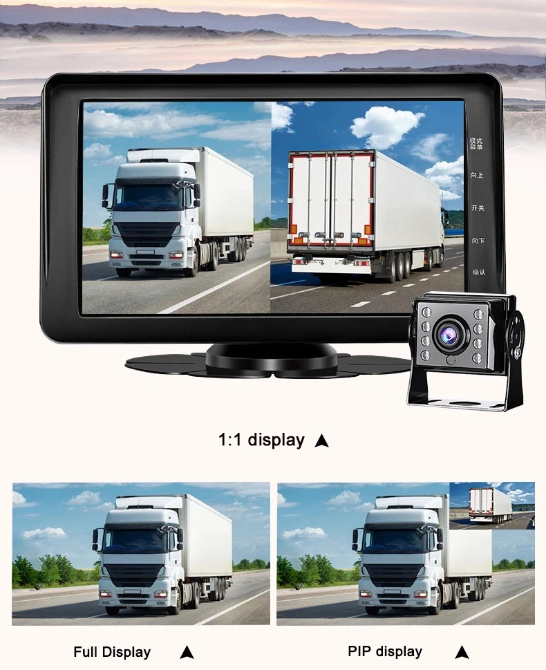 

Car Truck DVR Monitor Dash Cam Recorder 7.0" TFT HD 1080P Dual lens Camera Wireless BlueeothMusic Playback Phone Call Handsfree