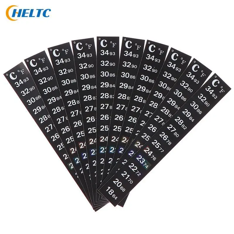 

5pcs Thermometer Stick-on Digital Aquarium Fish Tank Fridge Thermometer Sticker Measurement Stickers Temperature Control Tools