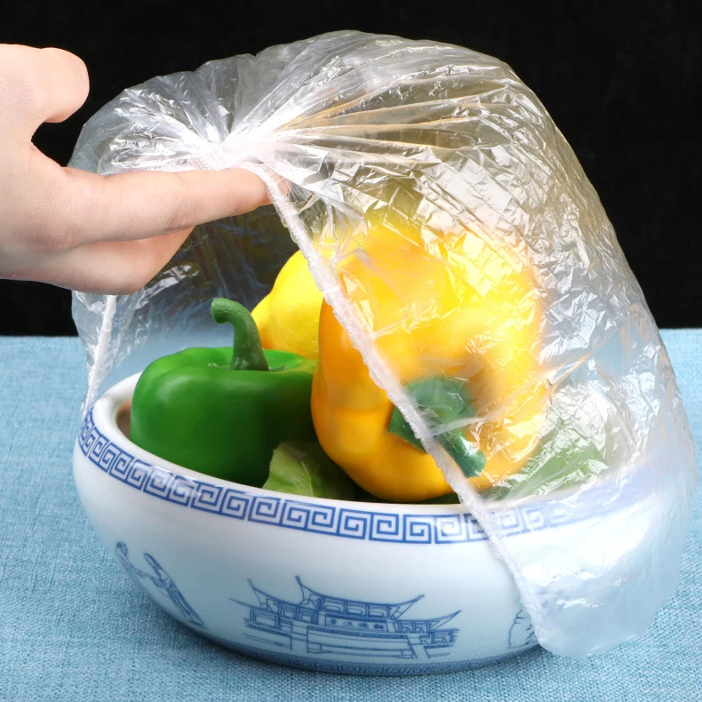 

100 Pieces/Pack Food Grade Household Plastic Wrap Set Disposable Refrigerated Fruit Food Bags