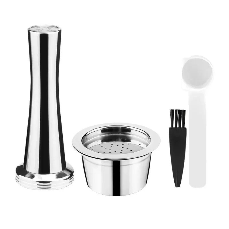 

Reusable Coffee Capsule Stainless Steel Capsule For K-Fee Caffitaly Cafissmo With Plastic Spoon Cleaning Coffeeware Kitchen Tool