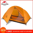 Палатка Naturehike 20D Ультралегкая, силиконовая ткань, двухслойная, для пешего туризма, 1 человек, с ковриком