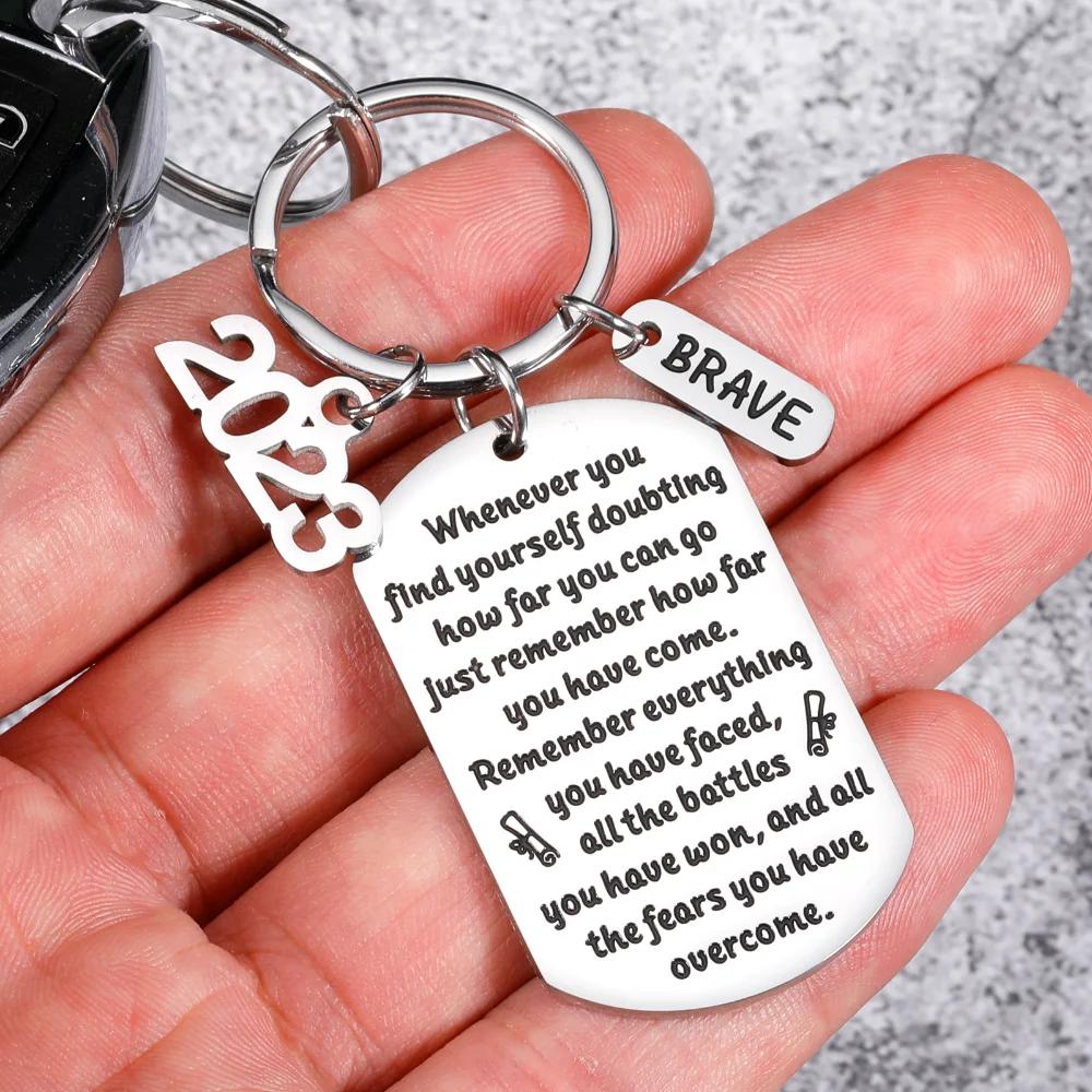 

Class of 2023 Graduation Gift Keychain for Her Him Inspirational Senior Grad High School College Master Nursing Graduate Gifts