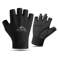 half finger cycling gloves bike bicycle fishing fingerless ice silk gloves non slip for outdoor sports riding hiking golf summer