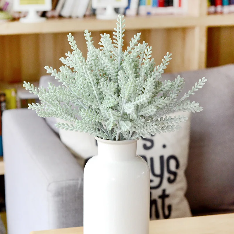 

Artificial succulents furry staghorn grass leaves flores family wedding DIY decorative fake flower plant branches wedding