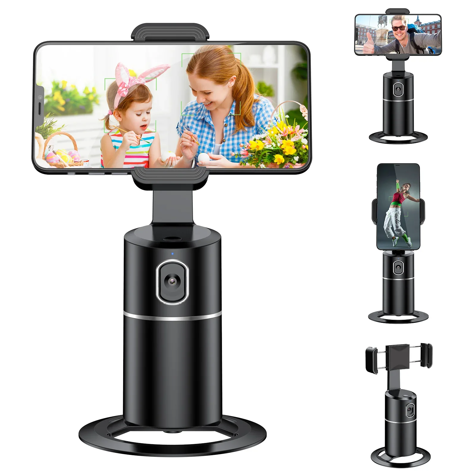 

Auto Face Tracking Phone selfie stick Smart 360°rotation holder AI Follow-Up video Vlog Live Gimbal Stabilizer Tripod for mobile