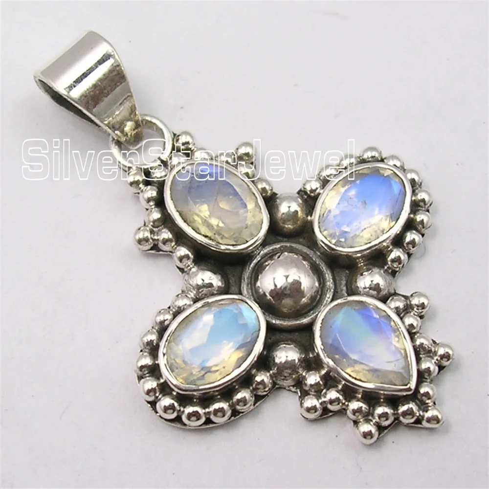 

Many Color India Semi-precious Stone Pendant 1.4"