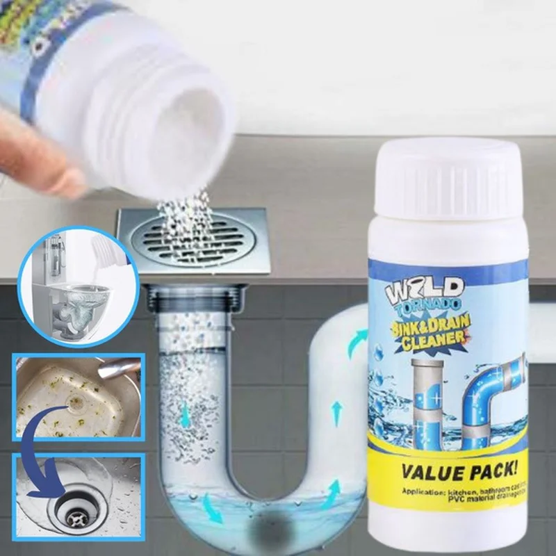 Strong Drain Cleaners Pipe Dredging Agent Kitchen Water Pipe Sewer Toilet Cleaning tool Dredge Deodorant Fast Drain Cleaner