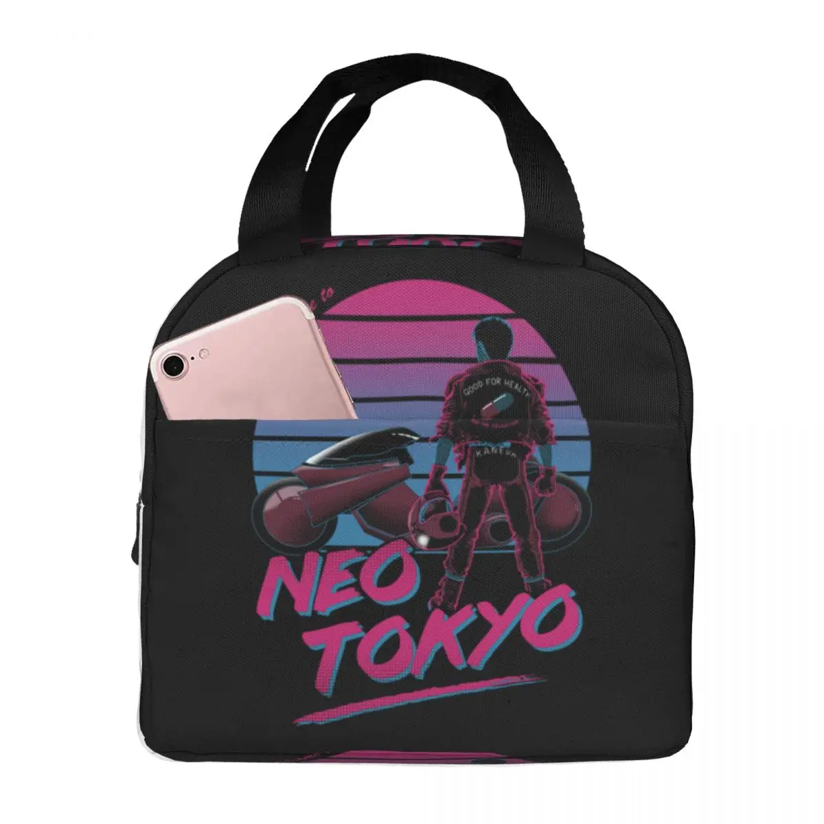 Akira Welcome To Neo Tokyo Lunch Bag Waterproof Insulated Canvas Cooler Thermal Food Picnic Work Lunch Box for Women Children
