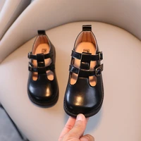 baby girls princess shoes 2022 spring british style toddler t shaped belt soft sole single shoes 1 7y kids fashion leather shoe