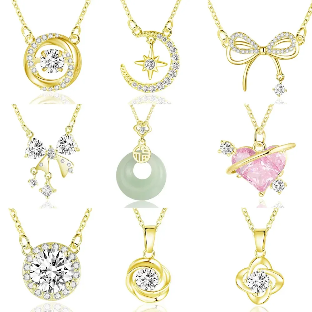 Vnistar 14 К настоящая позолоченная стальная цепочка с медное ожерелье сердцем