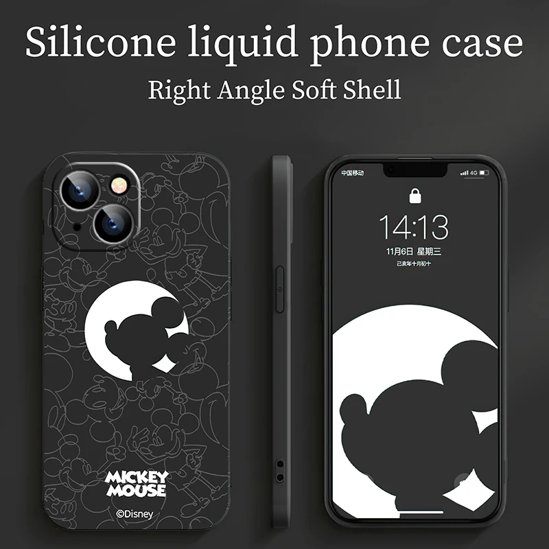 

Funda Phone Case For iPhone 11 13 12 Pro Max 12 13 Mini X XR XS MAX SE 2020 7 8 6s Plus Mickey Minnie Mouse Silicone Cover Soft