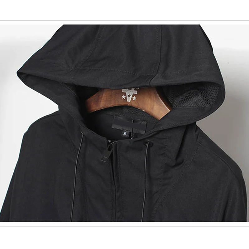 Осенняя функциональная куртка ветровка для мужчин пальто с капюшоном в стиле