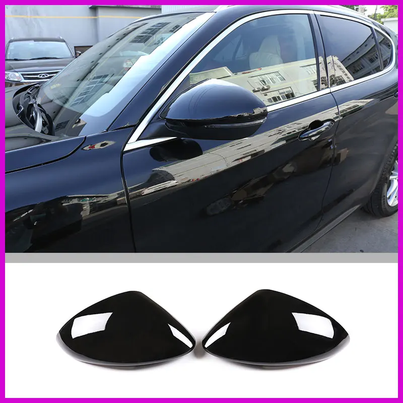 

For 2017-2020 Alfa Romeo Stelvio Car Exterior Mirror Coverrearview Mirror Housing Car Accessories External ABS Black