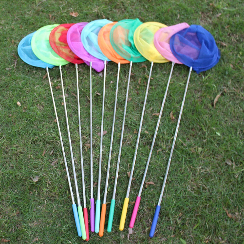 

Kids Fishing Net Rainbow Telescopic Butterfly Net Insect Catching Nets For Children Catching Insects Bug Small Fish