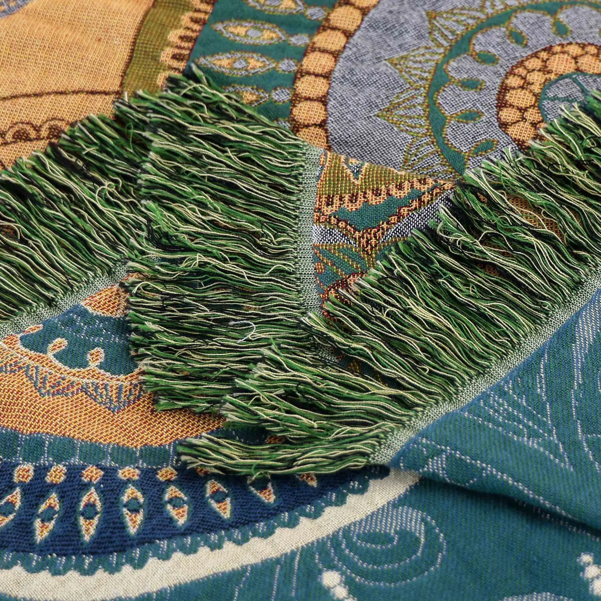 Текстильный город Ins одеяло с кисточками в богемном стиле хлопчатобумажная пряжа