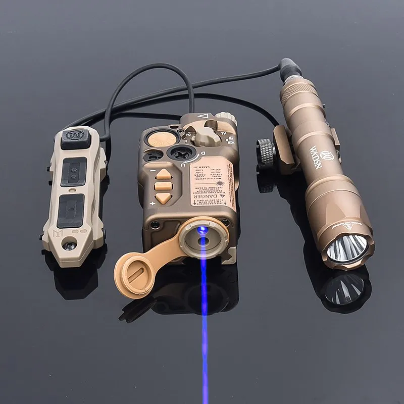 Фонарик с двумя функциями красный зеленый синий индикатор M600C