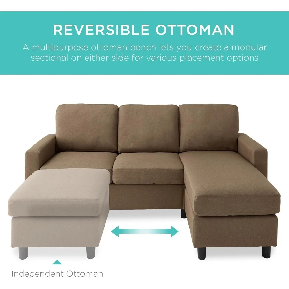 Секционный диван с мягкой обивкой компактные места шезлонг 3-х местный L-образный