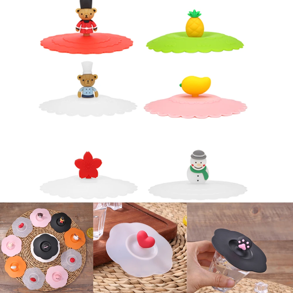 Мультяшная крышка со снеговиком кофейная кружка силиконовый чехол для чашки