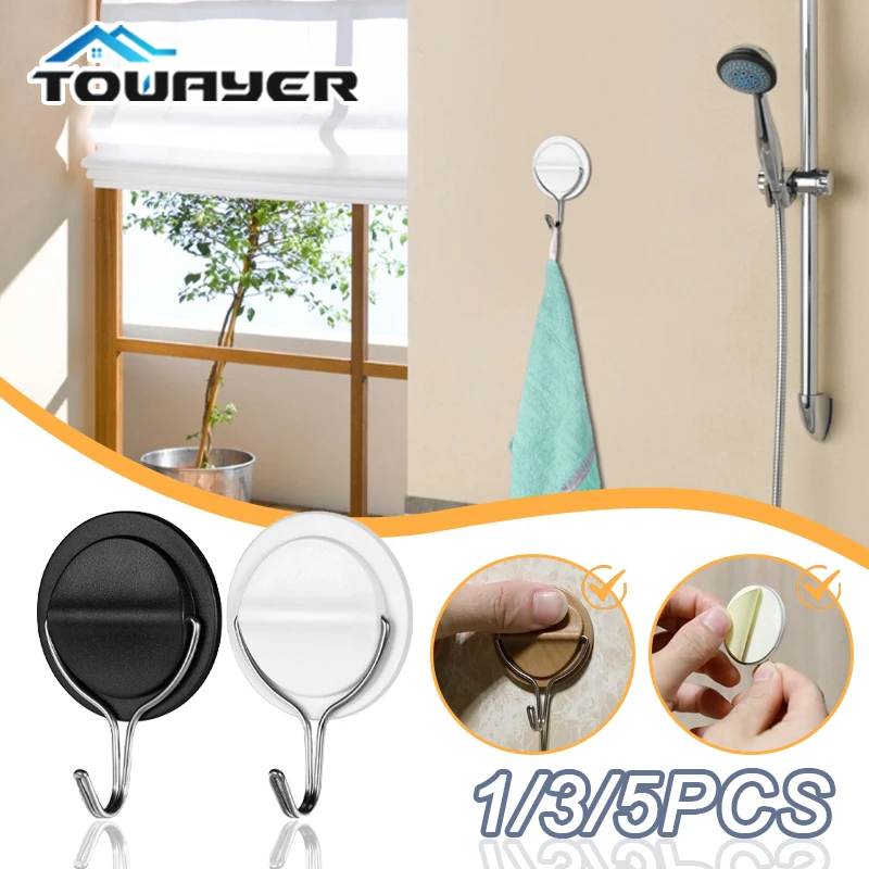 

Настенная вешалка для ванной и сада, тяжелый металлический крючок, вешалка для кухни с винтовым крючком