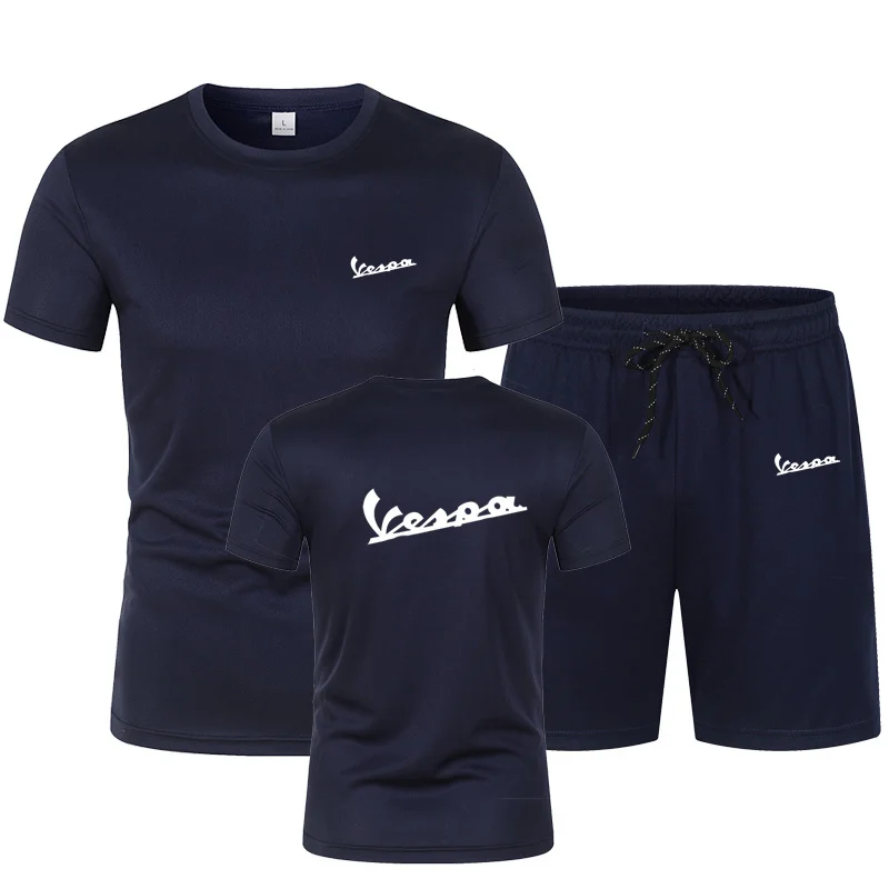 Мужской спортивный костюм vespa комплект из 2 предметов летний однотонный