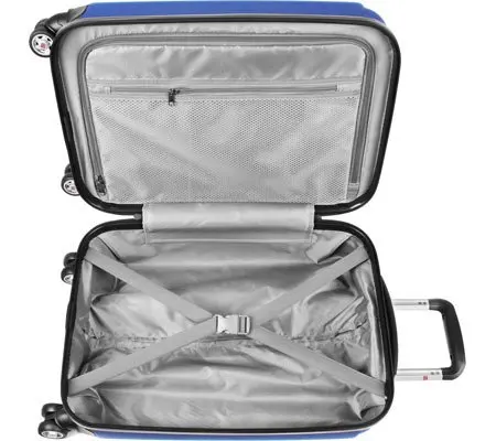 Load Rider 21in Spinner Rolling Luggage Suitcase, Aluminum Telescopic Pull Handle, Upright ABS Plastic Hard Case, Cobalt