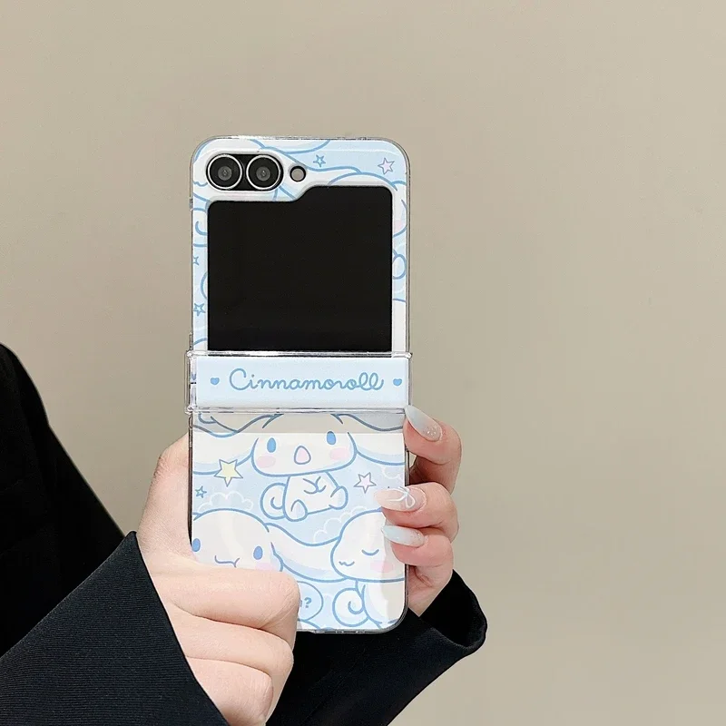 Фото Милый мультяшный чехол Sanrio Pochacco с магнитной ручкой Magsafe, чехол для телефона с беспроводной зарядкой для Samsung Galaxy Z Flip 6, 5, 4, 3, чехол №5