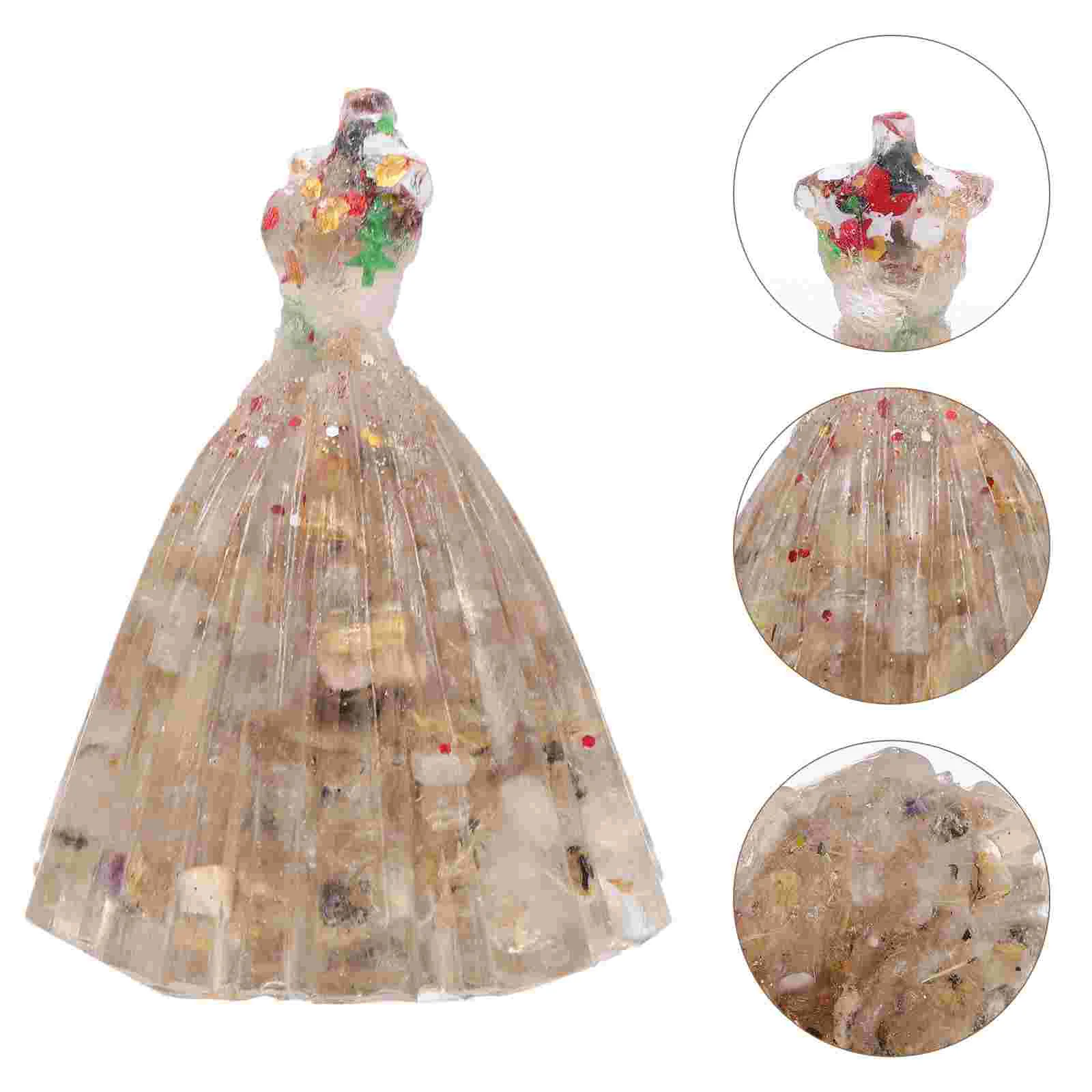 

Chic Crystal Gravel Decoration Wedding Dress Model Delicate Tabletop Adornment