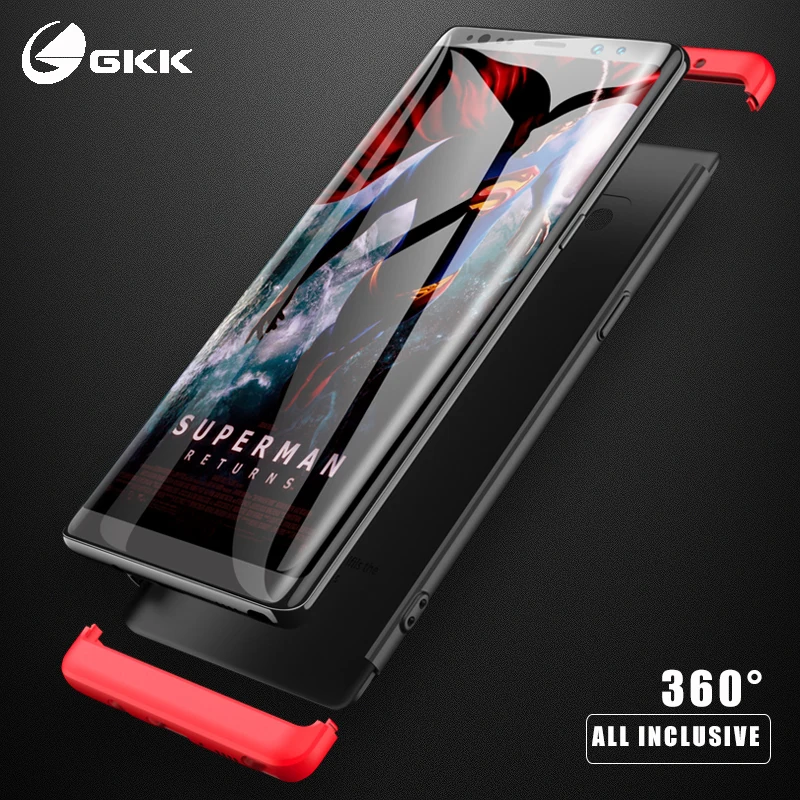 

GKK чехол для Samsung Galaxy Note 8 Dual Armor 360 полная защита, жесткий матовый чехол из поликарбоната для телефона Samsung Galaxy Note 9, чехол, оболочка