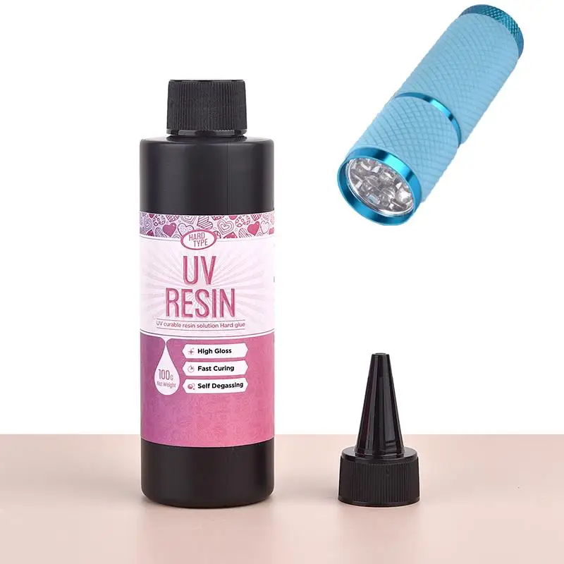 

УФ-клей из смолы, быстросохнущий прозрачный твердый клей из эпоксидной смолы для изготовления ювелирных изделий, склеивание стекла, металла, дерева, DIY ремесленный декор