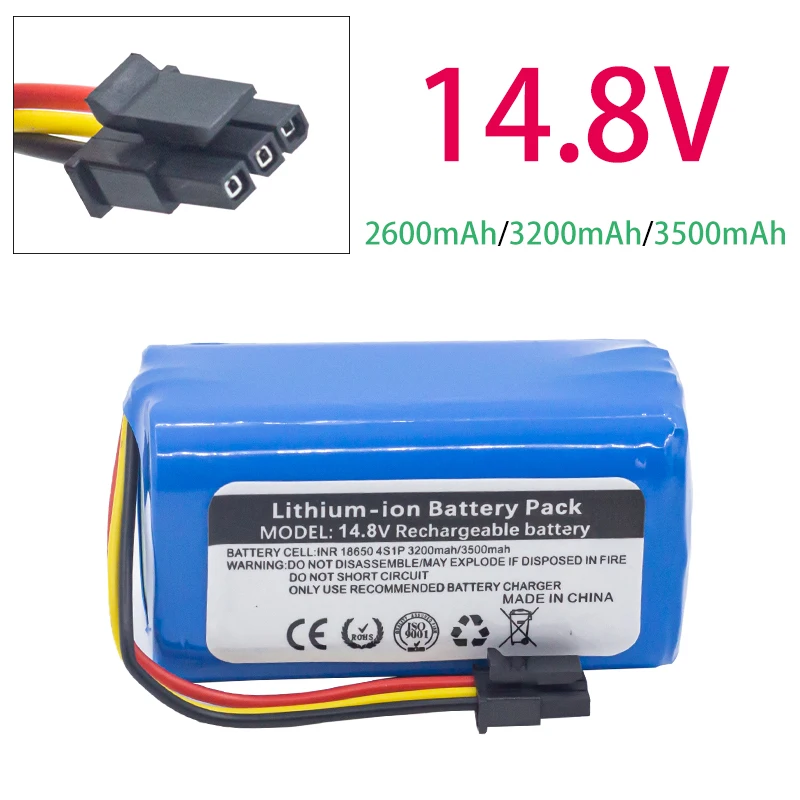 

14.4v Battery Robot Vacuum 14.8V 2600mAh Replacement Battery For Haier TAB-T360W TAB-T510S HB-X300Gplus Accumulator Batterie
