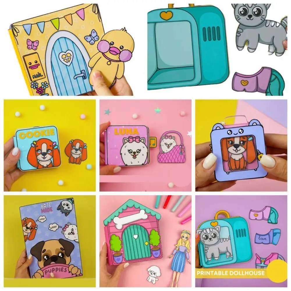 Mini Cookie Dog Sticker Games Quiet Book Bixiong Home Luna D