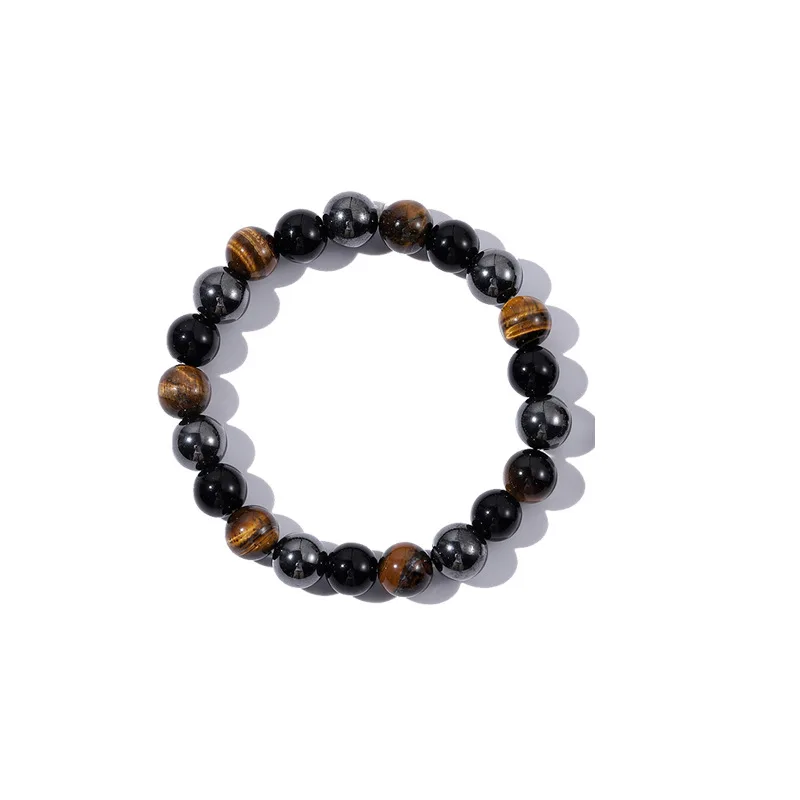 

Мужской браслет из бисера натуральный камень тигровый глаз черный магнитный браслет универсальный браслет для мужчин ювелирные изделия