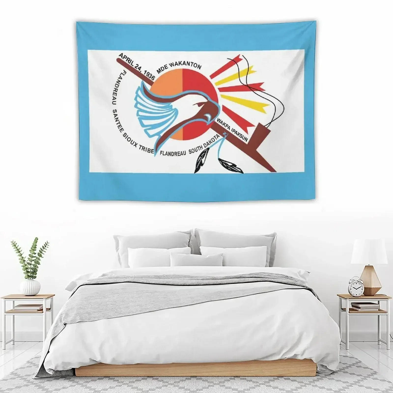Флаг фланддам Brian Santee Sioux Tribe USA Гобелен Товары для дома Настенный настенный