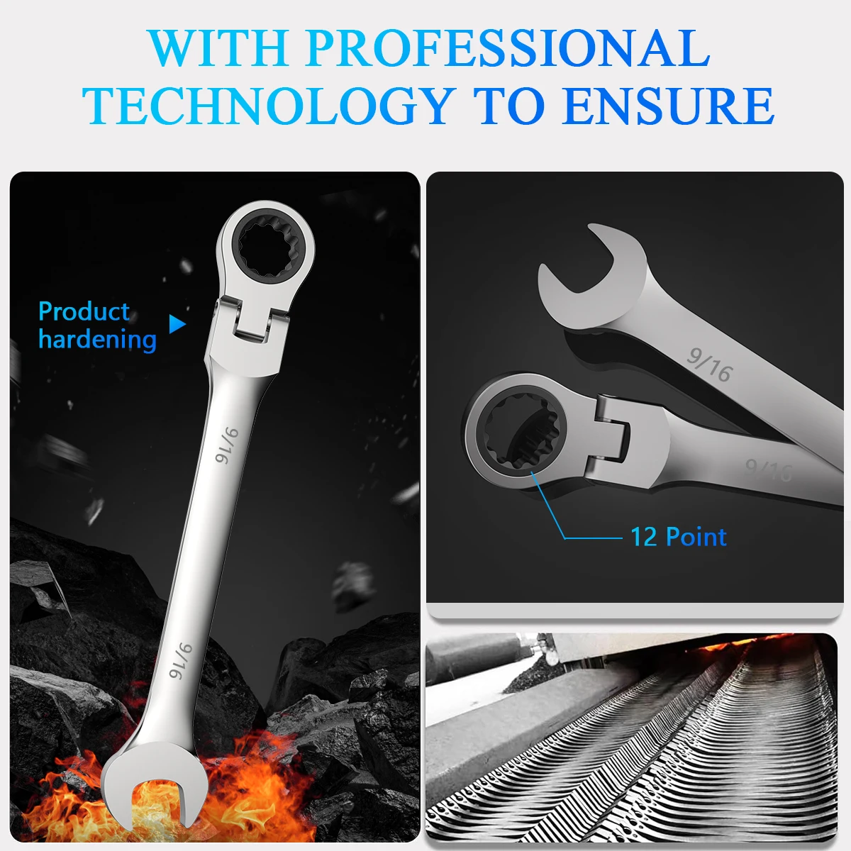 WOZOBUY Метрический Универсальный Набор Гаечных Ключей С Трещоткой Гибкая Головка