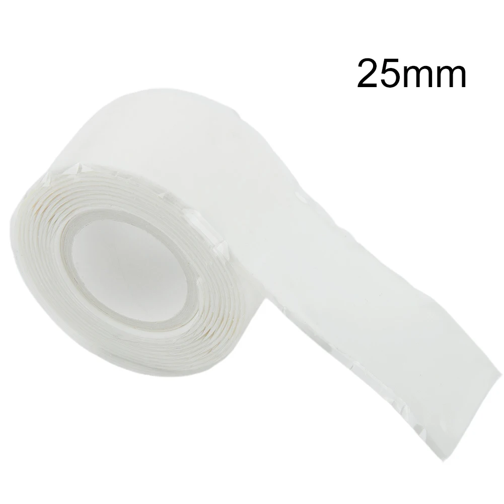

1M Silicon Rubber Tape Double Sided Tape Transparent Reusable Waterproof Adhesive Tapes Cleanable Kitchen Bathroom Supplies Tape
