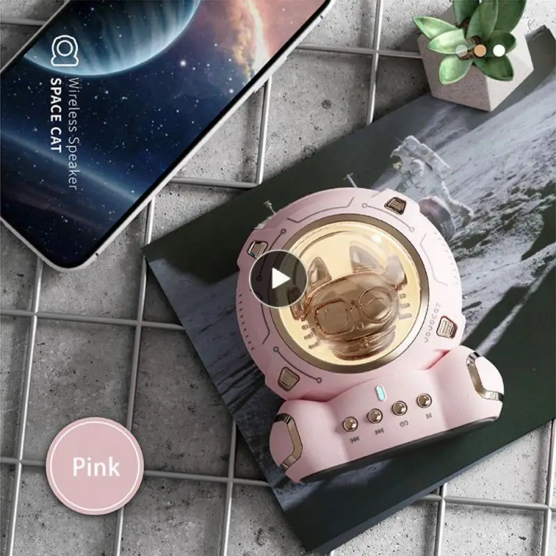 

Cartoon Mini Audio Hands-free Sound Box Space Cat Long Battery Life Speaker Charging Outdoor Loudspeaker Creative Gift