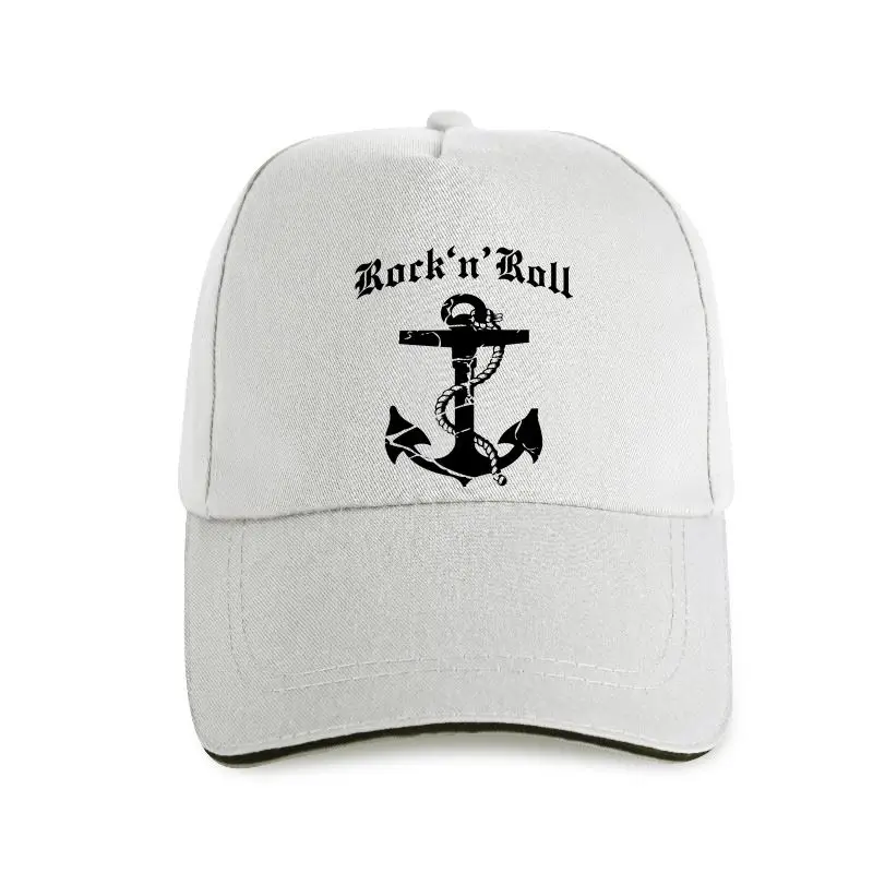 

Fashion New Cap Hat Baseball Cap With Rock N Roll And Anker Motif White Retro Rockabilly Anchor 50S Men Men Summer Tops