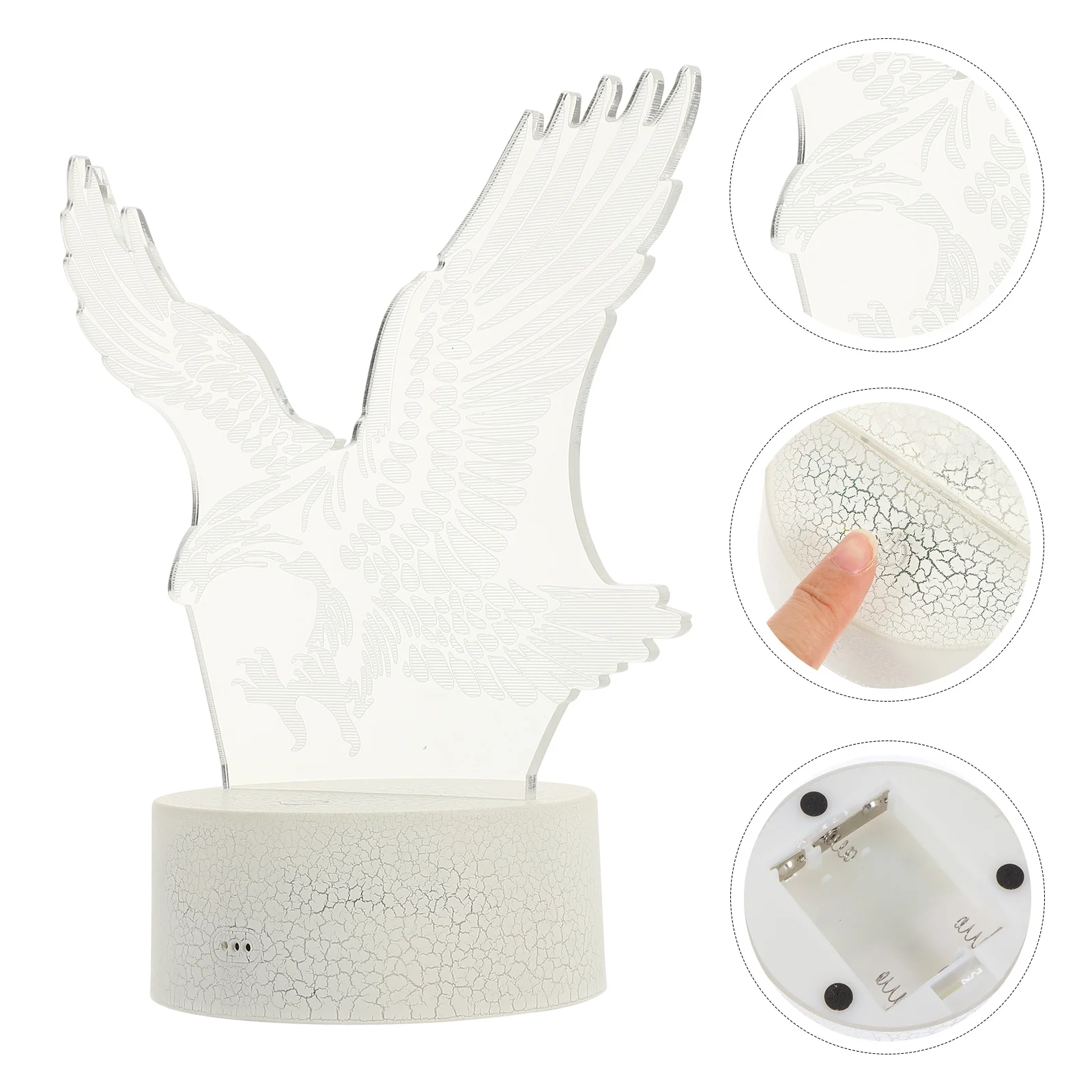 

1 комплект, изменяющий цвет, визуальный стол с дистанционным управлением, гостиная, Орел, спальня, ночная лампа, Орел, ночь