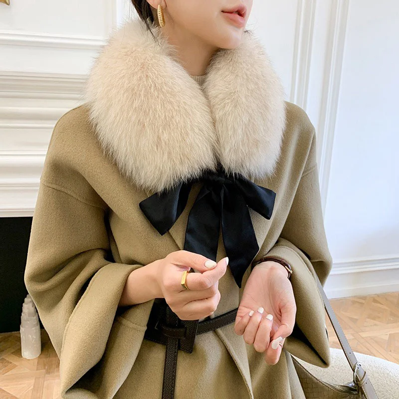 Новый женский теплый шарф с лисьим воротником русская мода элегантная Корейская