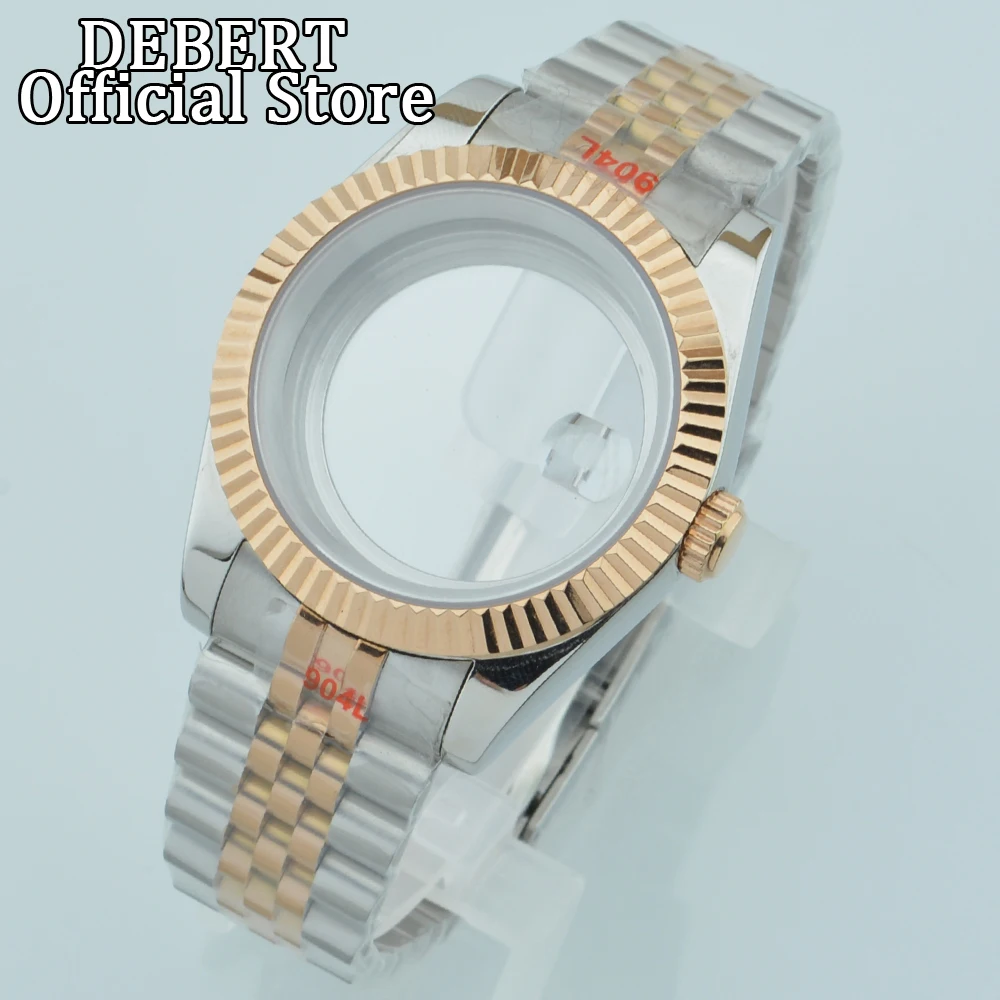 

36mm/40mm DEBERT sapphire glass watch case fit NH35 NH36 NH34 ETA2824 2836 Mingzhu DG2813 3804 Miyota8205 8215 PT5000 movement