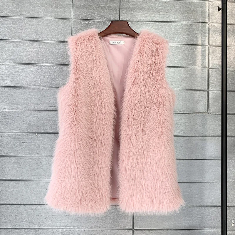 Sleeveless Fur Coat Manteau Femme Hiver Winter Jacket Women 2022 Vest Warm Women Vest Coat Soft Basics  Flocking Top