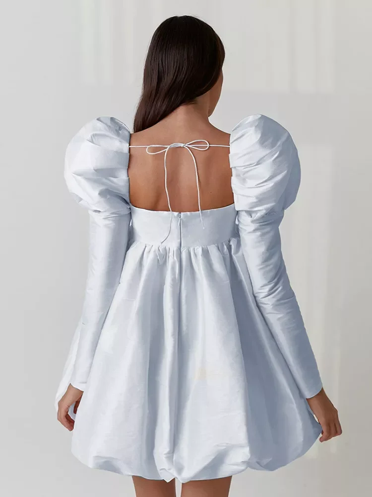 Mnealways18 женское вечернее платье с пышными рукавами шикарное бальное квадратным