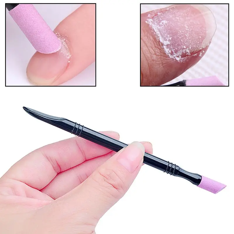 

1PC Double-head Quartz Exfoliator Nail Cuticle Remover Dead Skin Pusher Trimmer Manicure Pen Engraving Polishing Dead Skin Pen