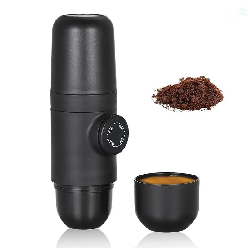 

Hand-Pressed Coffee Machine Manual Portable 8 Bar Pressure Percolator Pot Mini Espresso Coffee Maker Mug Pot For Office Travel