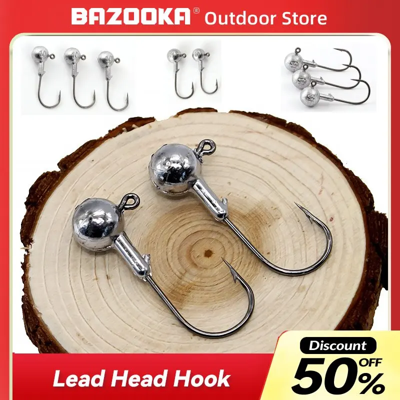 Крючок базука с большой головкой для джиггинга 1 г-28 г