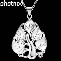 925 sterling silver 16 30 inch chain tree pendant necklace for women engagement wedding birthday gift fashion charm jewelry
